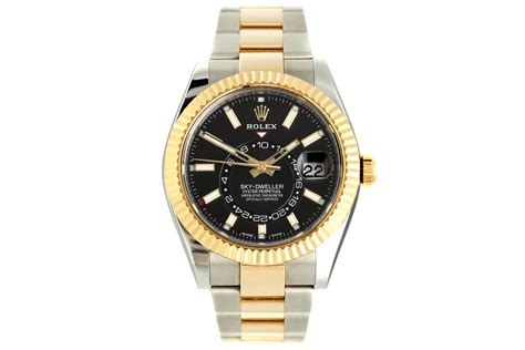 rolex sky dweller stahl gold schwarz|Rolex Sky-Dweller price used.